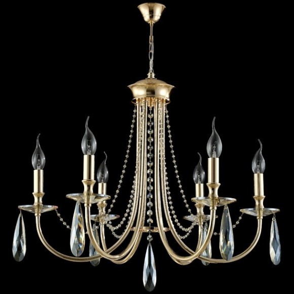 Люстра Crystal Lux VICTORIA SP6 GOLD/AMBER