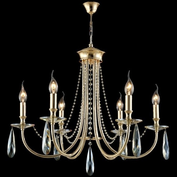 Люстра Crystal Lux VICTORIA SP6 GOLD/AMBER