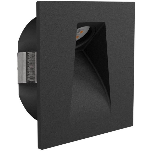 99644 Светодиодный встраиваемый светильник для лестниц MECINOS, LED 1x2W, 90lm, L80, B80, H3, сталь, черный 99644 Светодиодный встраиваемый светильник для лестниц MECINOS, LED 1x2W, 90lm, L80, B80, H3, сталь, черный