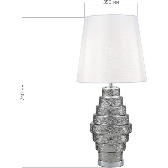SL1001.104.01 Прикроватная лампа ST-Luce Хром,Дымчатый/Серый E27 1*40W REXITE