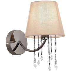 SLE1118-801-01 Светильник настенный Черный хром/Бежевый E14 1*40W ALLURIA SLE1118-801-01 Светильник настенный Черный хром/Бежевый E14 1*40W ALLURIA