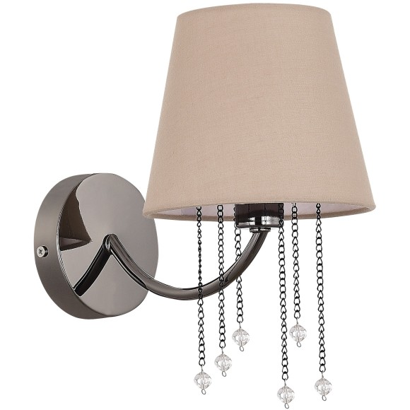 SLE1118-801-01 Светильник настенный Черный хром/Бежевый E14 1*40W ALLURIA SLE1118-801-01 Светильник настенный Черный хром/Бежевый E14 1*40W ALLURIA