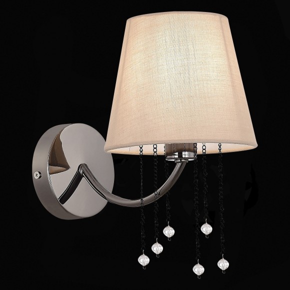 SLE1118-801-01 Светильник настенный Черный хром/Бежевый E14 1*40W ALLURIA SLE1118-801-01 Светильник настенный Черный хром/Бежевый E14 1*40W ALLURIA