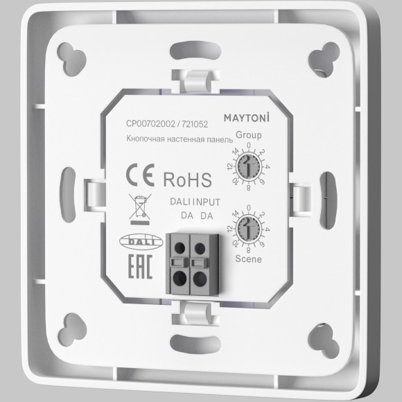 4-х кнопочная Maytoni DALI DT6 панель для одной группы и 4-х сцен 721052