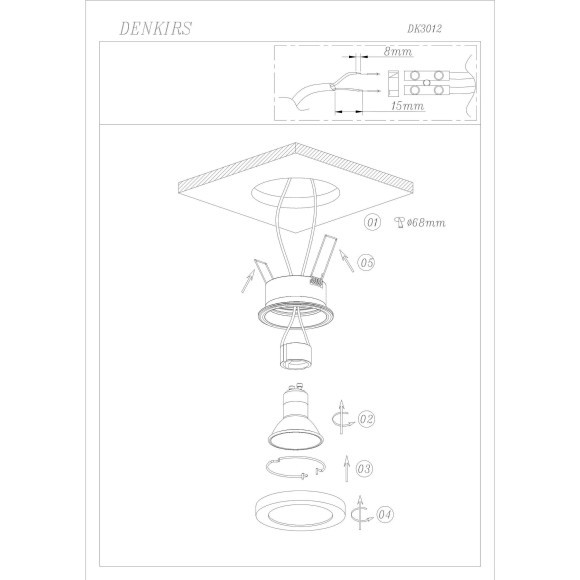 DK3012-WH Встраиваемый светильник влагозащищенный IP44 макс 50Вт GU10 белый алюминий DK3012-WH Встраиваемый светильник влагозащищенный IP44 макс 50Вт GU10 белый алюминий