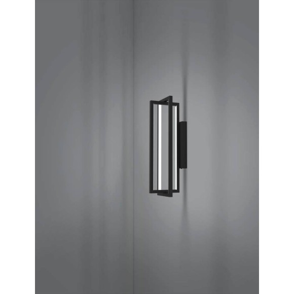 900467 Бра SIBERIA, LED 15,5W, 2200lm, L160, H300, A170, сталь, черный/пластик, белый