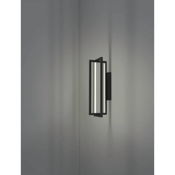900467 Бра SIBERIA, LED 15,5W, 2200lm, L160, H300, A170, сталь, черный/пластик, белый