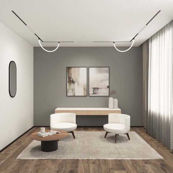 DK8005-BK Трековый магнитный светодиодный SMART (TUYA, Алиса, Wi-Fi, пам. настроек) светильник Denkirs SMART 220V CRI90+ 3000-6000К 2268Лм 120° 27Вт