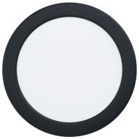 99144 Светодиодный встраиваемый светильник FUEVA 5, 11W (LED), ?166, ET26, 1350lm, 3000K, сталь, черный