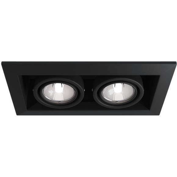 Встраиваемый светильник Maytoni DL008-2-02-B Metal Modern под лампы 2xGU10 50W Встраиваемый светильник Maytoni DL008-2-02-B Metal Modern под лампы 2xGU10 50W