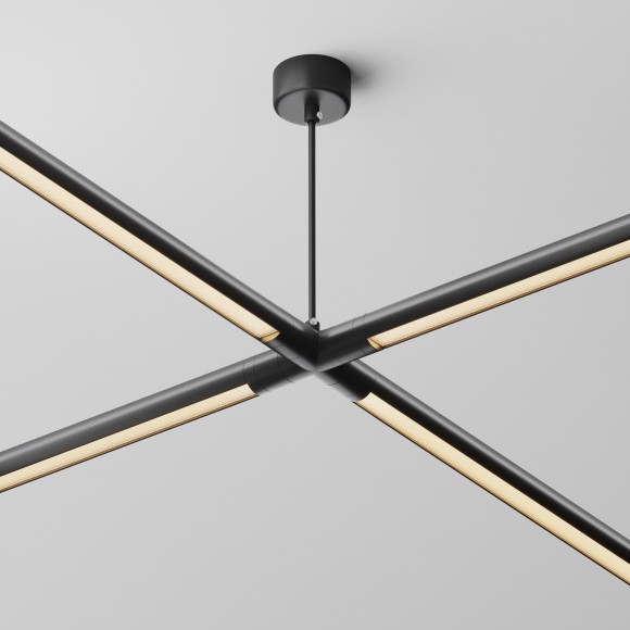 Х-образный вертикальный коннектор для системы Maytoni Shelf с вводом питания CA017TX-P-B