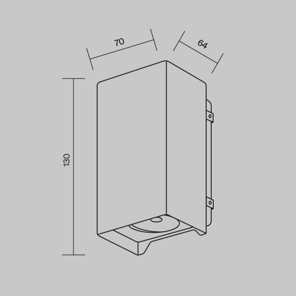 Настенный светильник (бра) Outdoor O570WL-L10B3K