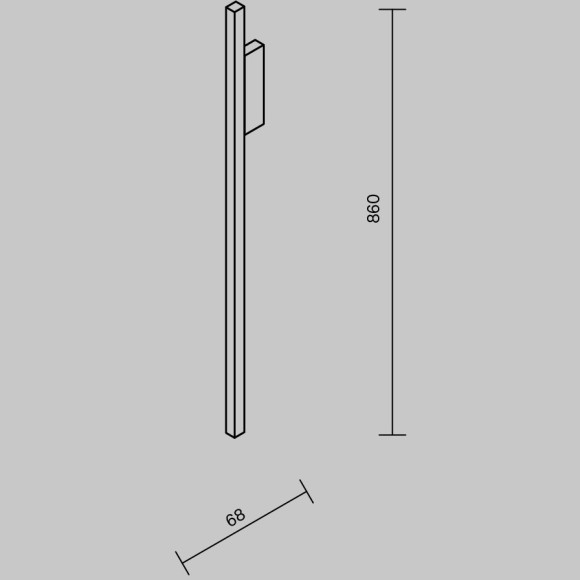 Настенный светильник (бра) Maytoni MOD245WL-L24BSK
