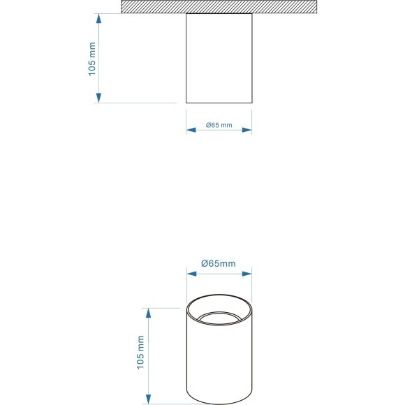 Потолочный светильник Technical C029CL-01-S-W
