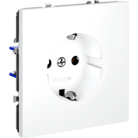 Розетка встраиваемая VOLTUM S70 с заземлением 16А, (белый матовый)