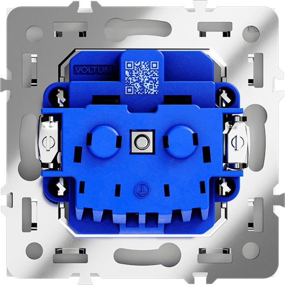 Розетка встраиваемая VOLTUM S70 с заземлением 16А, (белый матовый)