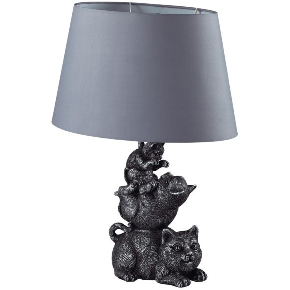 8128/1T MODERNI LN25 серый, керамика/текстиль Настольная лампа E27 1*60W 220V CATTY