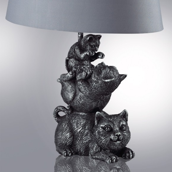 8128/1T MODERNI LN25 серый, керамика/текстиль Настольная лампа E27 1*60W 220V CATTY