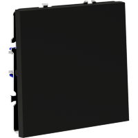 Выключатель встраиваемый VOLTUM S70 одноклавишный 10А, (черный матовый)