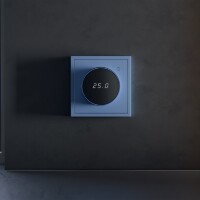 Терморегулятор электронный VOLTUM S70 с индикацией и датчиком, для теплого пола, (деним)