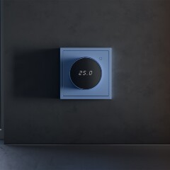 Терморегулятор электронный VOLTUM S70 с индикацией и датчиком, для теплого пола, (деним)