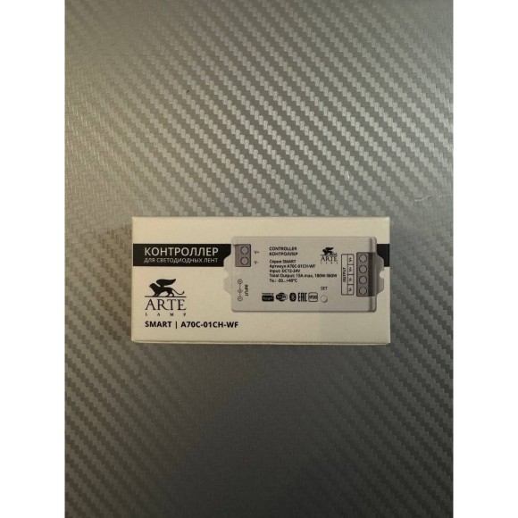 Контроллер одноканальный для одноцветной ленты (2.4GHz, Smart Life app, Яндекс Алиса умн. дом) Arte Lamp SMART A70C-01CH-WF Контроллер одноканальный для одноцветной ленты (2.4GHz, Smart Life app, Яндекс Алиса умн. дом) Arte Lamp SMART A70C-01CH-WF