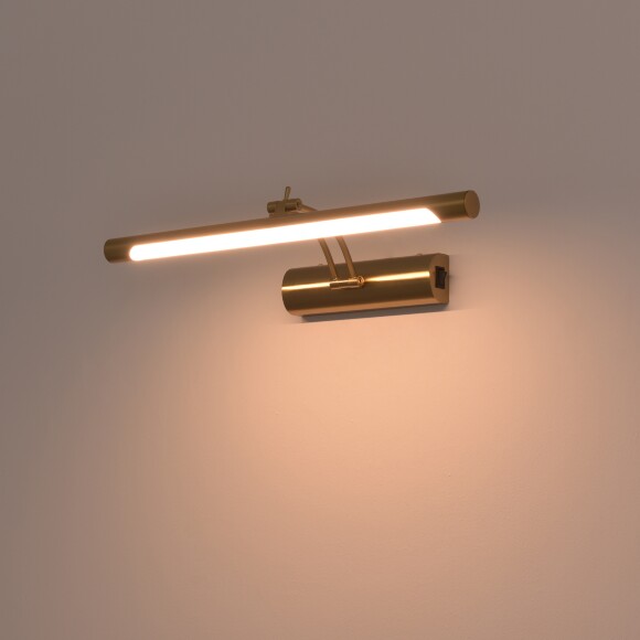 Lightstar Noce 201111 Латунная светодиодная подсветка для картин и зеркал шириной 40см, с выключателем на корпусе и CCT переключением цветности на драйвере, 9Вт 3000;4000;6000К 550Лм CRI90