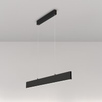 Линейный подвесной светильник Maytoni Step P010PL-L23B4K LED 23Вт 4000K 1600Лм 120° CRI80 черный матовый металлический корпус, макс. высота 100 см, двойной свет (вниз основной + вверх)