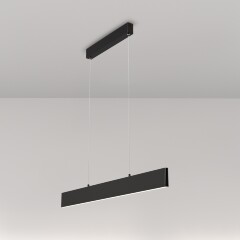 Линейный подвесной светильник Maytoni Step P010PL-L23B4K LED 23Вт 4000K 1600Лм 120° CRI80 черный матовый металлический корпус, макс. высота 100 см, двойной свет (вниз основной + вверх) Линейный подвесной светильник Maytoni Step P010PL-L23B4K LED 23Вт 4000K 1600Лм 120° CRI80 черный матовый металлический корпус, макс. высота 100 см, двойной свет (вниз основной + вверх)