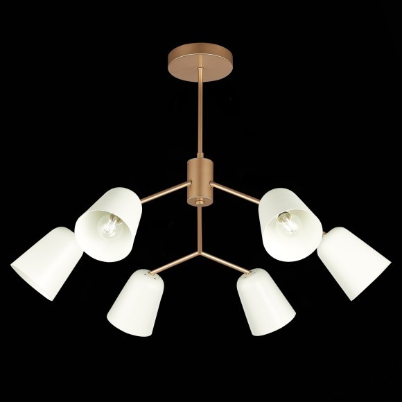 SLE155902-06 Светильник потолочный Золотистый/Белый E14 6*40W MARIO SLE155902-06 Светильник потолочный Золотистый/Белый E14 6*40W MARIO