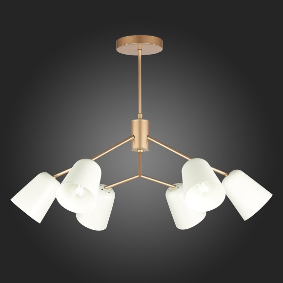 SLE155902-06 Светильник потолочный Золотистый/Белый E14 6*40W MARIO SLE155902-06 Светильник потолочный Золотистый/Белый E14 6*40W MARIO