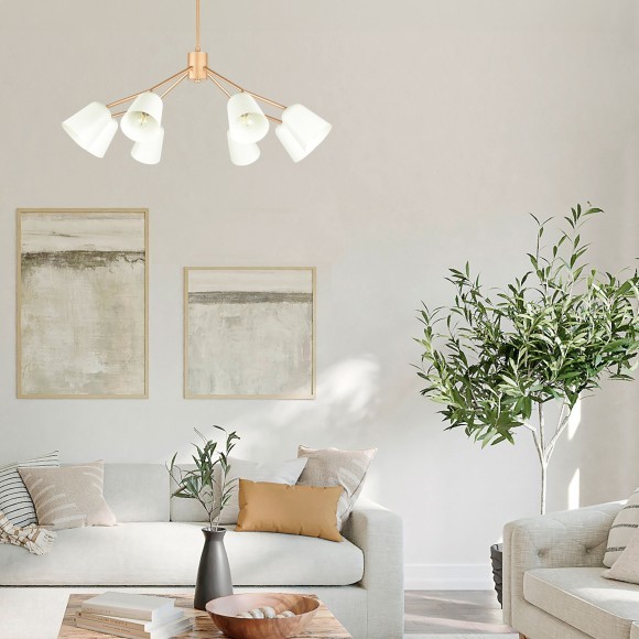 SLE155902-06 Светильник потолочный Золотистый/Белый E14 6*40W MARIO SLE155902-06 Светильник потолочный Золотистый/Белый E14 6*40W MARIO