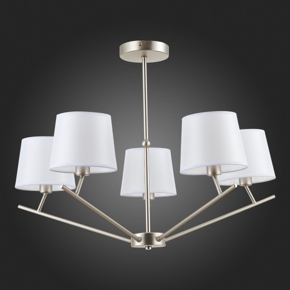 SLE300102-05 Светильник потолочный Никель/Белый E14 5*40W DENICE SLE300102-05 Светильник потолочный Никель/Белый E14 5*40W DENICE