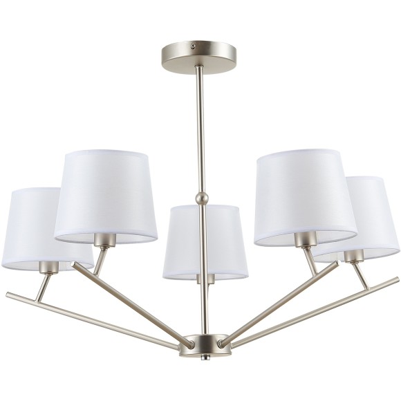 SLE300102-05 Светильник потолочный Никель/Белый E14 5*40W DENICE SLE300102-05 Светильник потолочный Никель/Белый E14 5*40W DENICE