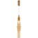 Freya Trace FR5635PL-L6AM Минималистичный подвесной LED-светильник, 6 Вт, 3000К, CRI 80, 250 лм, 360°, 220В, диаметр 110 мм, высота 700-2600 мм, основание металл цвета латунь, плафон янтарное стекло