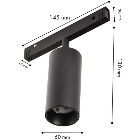 4582-1U Трековый магнитный светодиодный SMART (TUYA, Алиса, Bluetooth, Wi-Fi) светильник Favourite Logica 48V CRI90+ 3000-6000К 1200Лм 36° 18