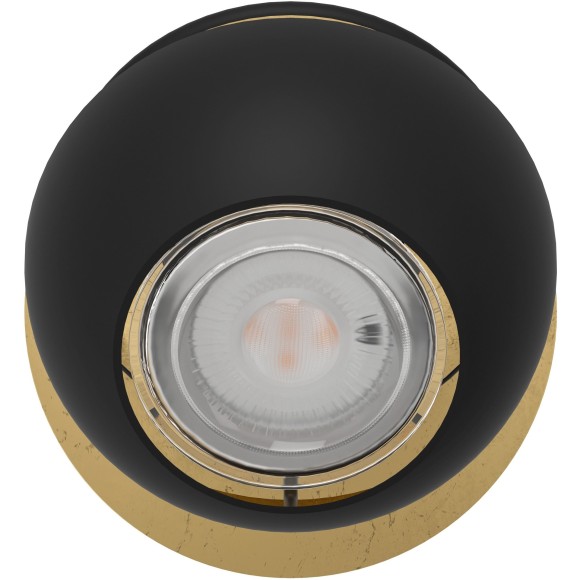 95482 EGLO NOCITO (Ночито), настенный поворотный спот, 1 x GU10 LED, 2,8 Вт, 3000 К, черно-золотой