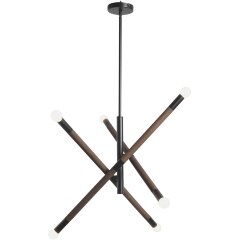 SL6226.403.06 Светильник подвесной ST-Luce Черный, Коричневый E14 6*40W CORK SL6226.403.06 Светильник подвесной ST-Luce Черный, Коричневый E14 6*40W CORK