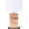 39917 Настольная лампа CONTESSORE, 1X40W (E27), H625, сталь, дерево, черный, коричневый / текстиль,