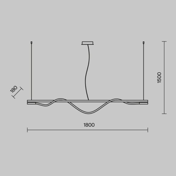 Подвесной светильник линейный Maytoni MOD166PL-L20G3K Tau светодиодный LED 21W