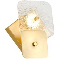 SY3447 Lussole МУРЕ Золотое бра с прозрачным стеклянным плафоном, LED 5 Вт, 4000 К, 450 Лм, IP20
