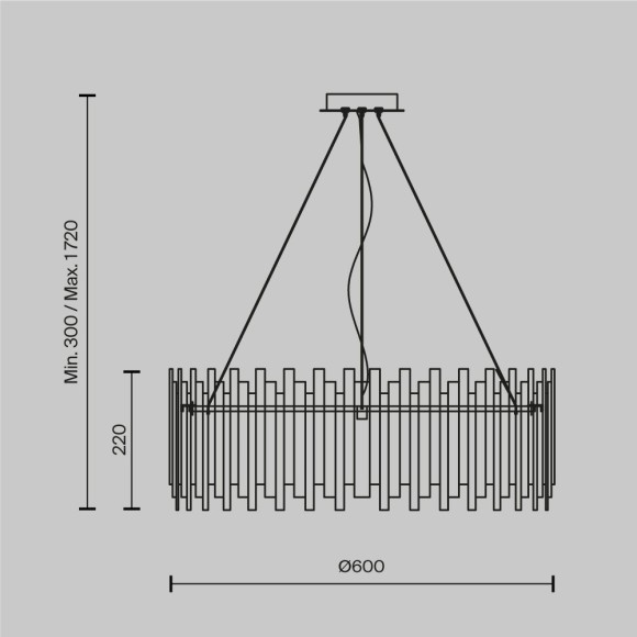 Люстра подвесная Maytoni MOD135PL-08BS Coliseo под лампы 8xE27 60W