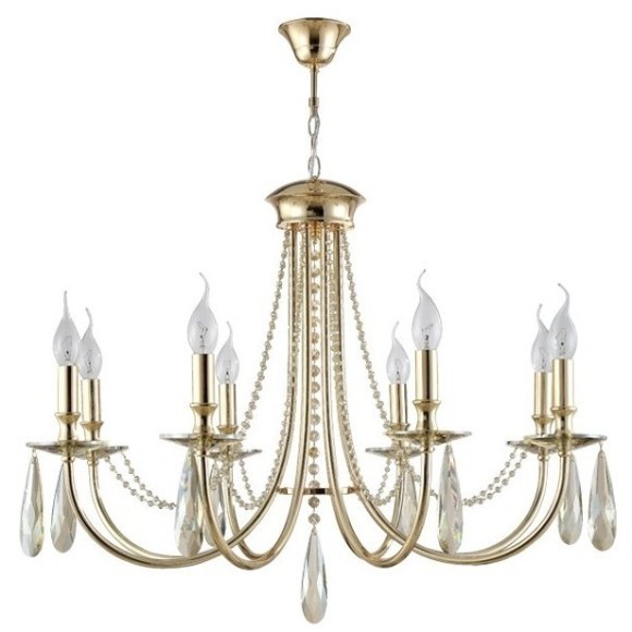 Люстра Crystal Lux VICTORIA SP8 GOLD/AMBER