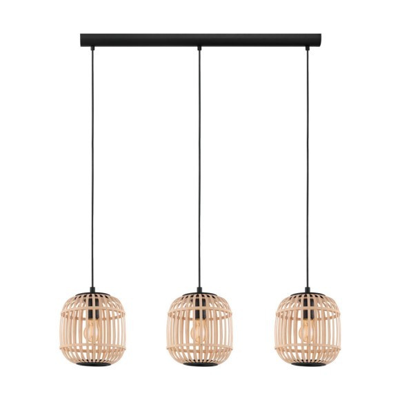 43217 EGLO BORDESLEY Подвесной светильник с тремя лампами E27, 84Вт, L910, H400, сталь, дерево 43217 EGLO BORDESLEY Подвесной светильник с тремя лампами E27, 84Вт, L910, H400, сталь, дерево