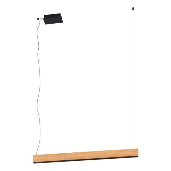 39718 EGLO TERMINI 1 Светодиодный диммируемый по TRIAC подвесной светильник дерево коричневый черный LED 47Вт 3700Лм 3000К