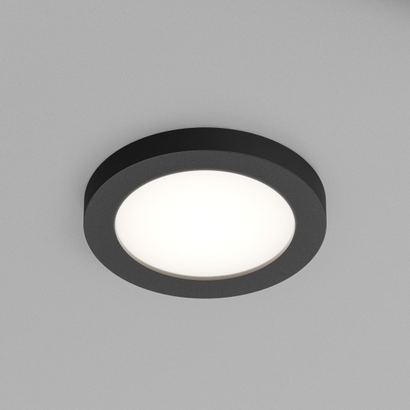 DK3012-BK Встраиваемый светильник влагозащищенный IP44 макс 50Вт GU10 черный алюминий