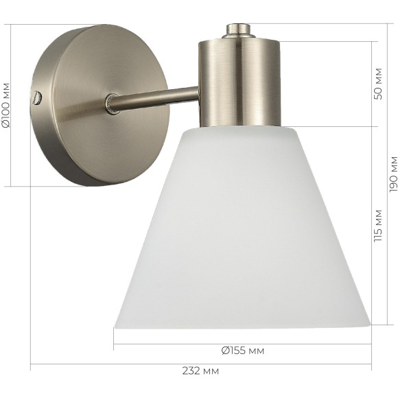 SLE1561-101-01 Светильник настенный Никель/Белый E27 1*60W ARKI