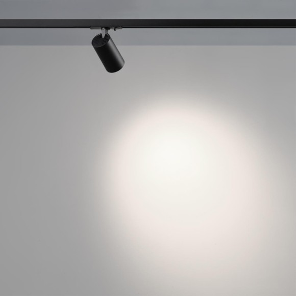 Novotech SELENE 359907 Современный трековый поворотный LED-светильник-спот направленного света для однофазной трехжильной системы EXPERT, 10Вт, 610Лм, 4000К, угол 36°, CRI90, UGR19, 220В, IP20, черный алюминий, длина 120 мм, ширина 55 мм, высота 87 мм