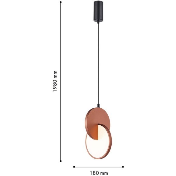 4607-1P, подвес, L180xW170xH405/1980, LEDx7W, 910LM, 3000K, included