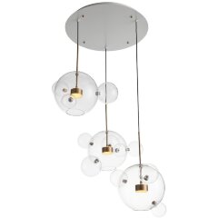 SL1133.203.03 Светильник подвесной ST-Luce Белый,Латунь/Прозрачный LED 3*14W 3000K (из 4-х коробок) BOPONE SL1133.203.03 Светильник подвесной ST-Luce Белый,Латунь/Прозрачный LED 3*14W 3000K (из 4-х коробок) BOPONE